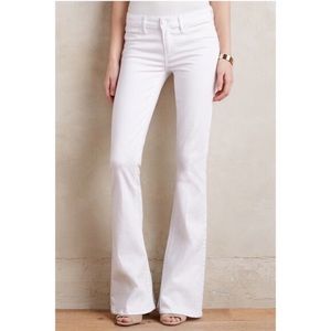 Paige White Denim Flared Bottoms